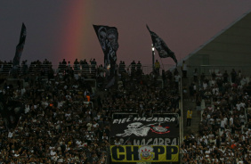 Elenco do Corinthians antes do confronto diante o Santo Andr