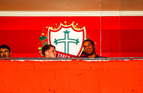 Chrystian Barletta e Fernando Lzaro em vitria contra o Bragantino no Sub-20