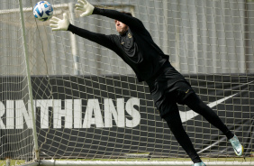 Cssio em treino do Corinthians nesta quarta-feira