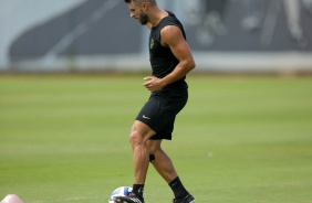 Jnior Moraes em treino do Corinthians nesta quarta-feira