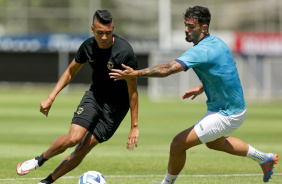 Cantillo durante jogo-treino entre Corinthians e Coritiba