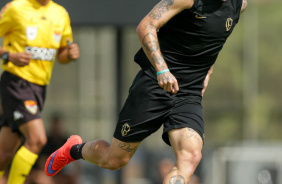 Rger Guedes durante participao no jogo-treino entre Corinthians e Coritiba