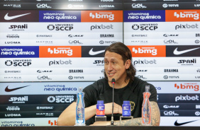 Cssio conversou com a imprensa no CT do Corinthians