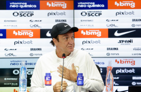 Cuca durante coletiva nesta sexta-feira