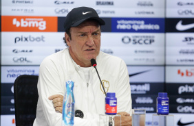 Cuca durante coletiva nesta sexta-feira