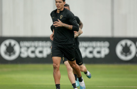 Caetano em ao durante o treino