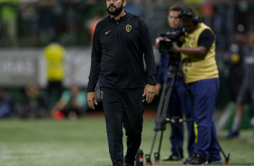 Danilo caminhando no gramado do Allianz Parque durante Drbi vlido pelo Brasileiro