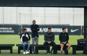 Duilio, Alessandro, Renato Augusto e Giuliano conversando no CT Joaquim Grava