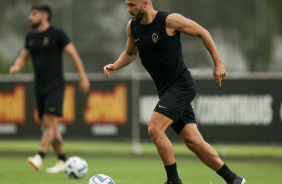 Júnior Moraes durante treinamento do Corinthians