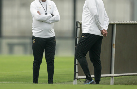 Luxemburgo e Danilo durante o treino