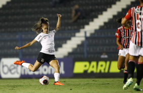 Jheniffer pronta para finalizar e marcar o gol da vitria contra o So Paulo