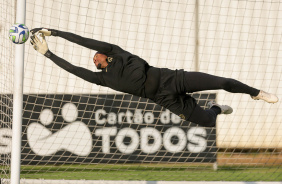 Carlos Miguel na ponte durante o treino