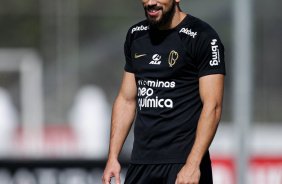 Bruno Mndez no treino antes do jogo contra o Argentinos Juniors