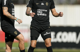 Renato Augusto e Rger Guedes treinando juntos