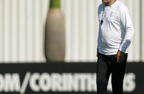 Treinador Vanderlei Luxemburgo comanda treino antes do duelo contra o Fluminense