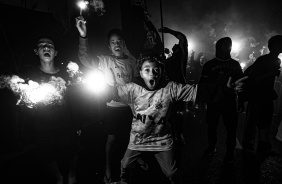 Torcida do Corinthians fez grande festa de recepo para os jogadores