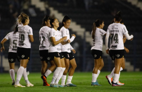 Gabi Portilho, Jaqueline, Gabi Zanotti e Andressa aps o gol marcado