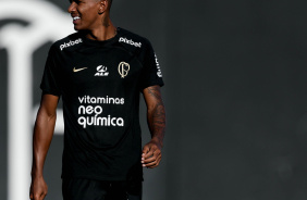 Felipe Augusto no treino desta tera