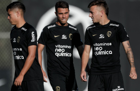 Pedrinho, Higor e Ryan completam treino