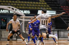 Pietro prepara finalização Pietro durante jogo entre Corinthians e Bragança pelo Paulista de Futsal