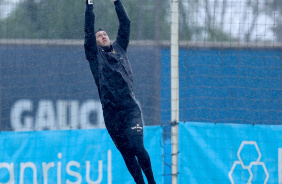 Cssio durante treino do Corinthians no CT do Grmio