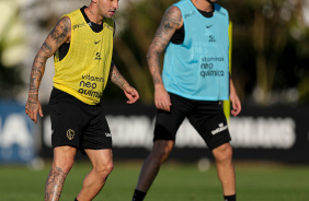 Renato e Gustavo Silva durante treino no CT