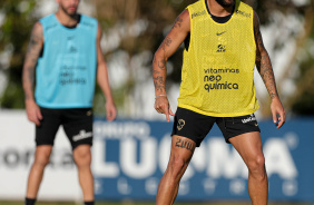 Yuri Alberto durante treino no CT