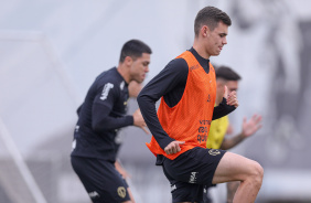 Moscardo durante treino do Corinthians no CT Joaquim Grava