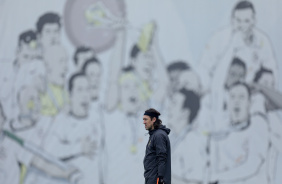 Cssio durante ltimo treino do Corinthians antes do jogo contra o Fortaleza pela Sul-Americana