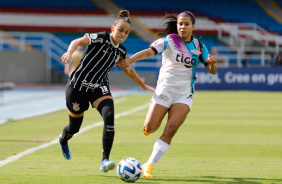 Gabi Portilho no jogo entre Corinthians e Libertad-Limpeo