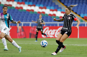 Gabi Zanotti no jogo entre Corinthians e Libertad-Limpeo