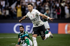 Romero celebra o gol marcado contra o Guarani na estreia do Timo no Paulisto 2024
