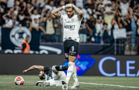 Yuri Alberto se lamentando durante jogo entre Corinthians e Ponte Preta