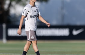 Lucas Souza (LC) em ação no treino do Corinthians