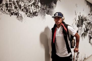 Ralf no vesti�rio da Arena antes do jogo contra o Sport-PE