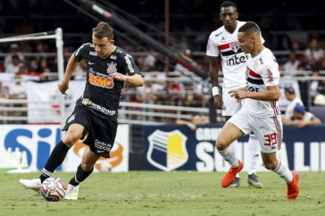 Carlos Augusto no jogo contra o S�o Paulo, pelo Paulist�o 2019