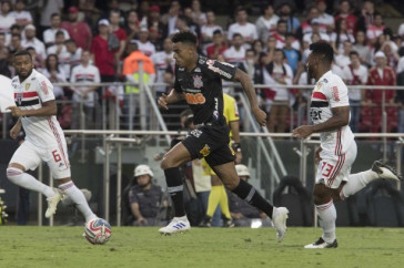 Gustagol no jogo contra o S�o Paulo, pela final do Paulist�o 2019