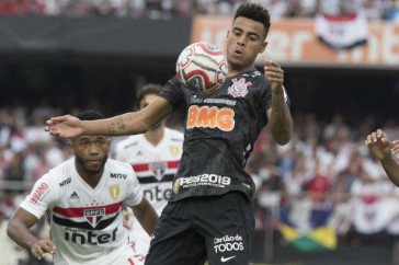 Gustavo durante duelo contra o S�o Paulo, no Morumbi, pela final do Paulist�o 2019