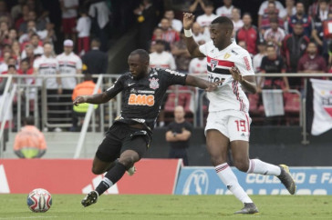Manoel durante o empate em 0 a 0 contra o S�o Paulo, pela final do Campeonato Paulista 2019