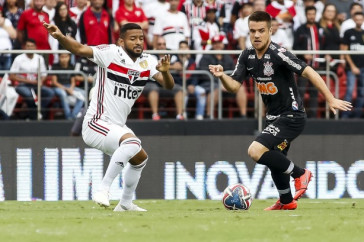 Ramiro atuando em partida contra o S�o Paulo, pela final do Paulist�o 2019