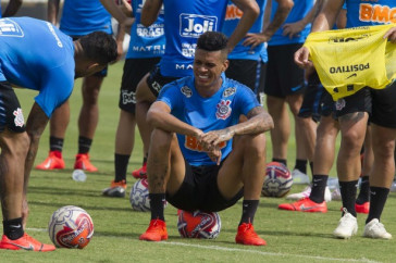 Richard treina para duelo contra o Santos, pela semifinal do Paulist�o 2019