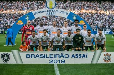 Foto oficial antes do jogo contra o Botafogo, pelo Brasileir�o, na Arena Corinthians