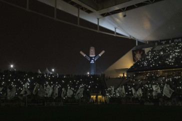 Arena Corinthians durante comemora��o de anivers�rio do clube