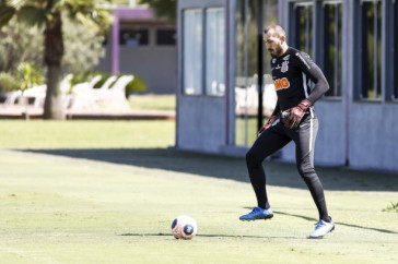 Walter no treino da manh� desta ter�a-feira