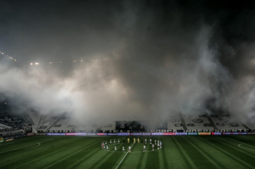 Festa nas arquibancadas da Arena Corinthians pela final do Paulist�o 2020