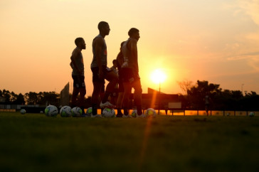 �ltimo treino do Tim�o antes do cl�ssico contra o Santos, pelo Brasileir�o
