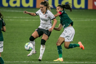 Andressinha no jogo contra o Palmeiras, pelo Campeonato Brasileiro Feminino, na Neo Qu�mica Arena