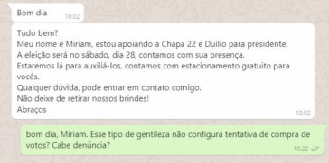 Estacionamento gratuito foi oferecido aos eleitores no Parque São Jorge