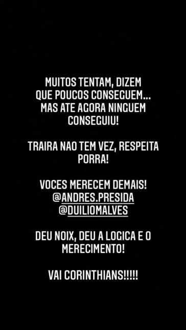Filho de Andrés Sanchez desabafa em perfil no Instagram