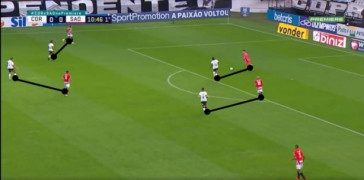Gabriel, bastante adiantado, fazendo uma perseguição individual